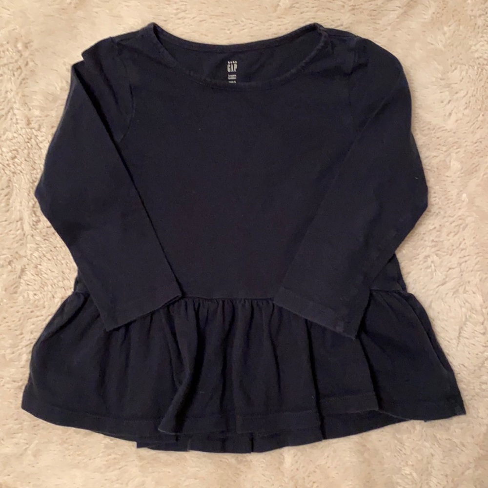 GAP Navy Peplum shirt